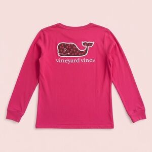 Vineyard Vines Kids Fuchsia Long Sleeve Tee